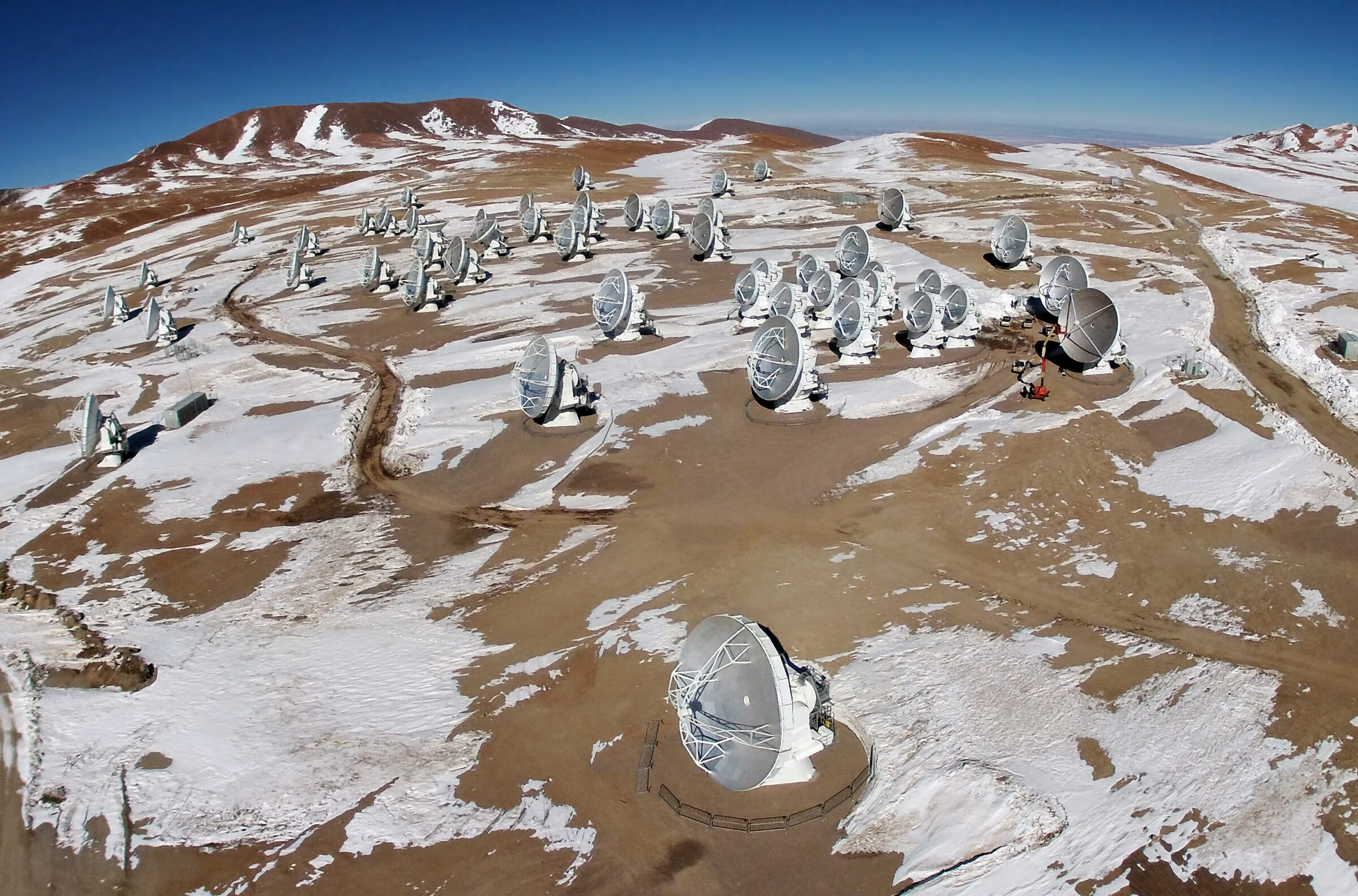 Una imagen de las antenas de ALMA