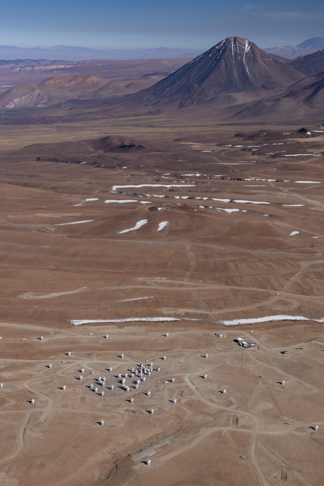 Panorama aéreo del llano de Chajnantor