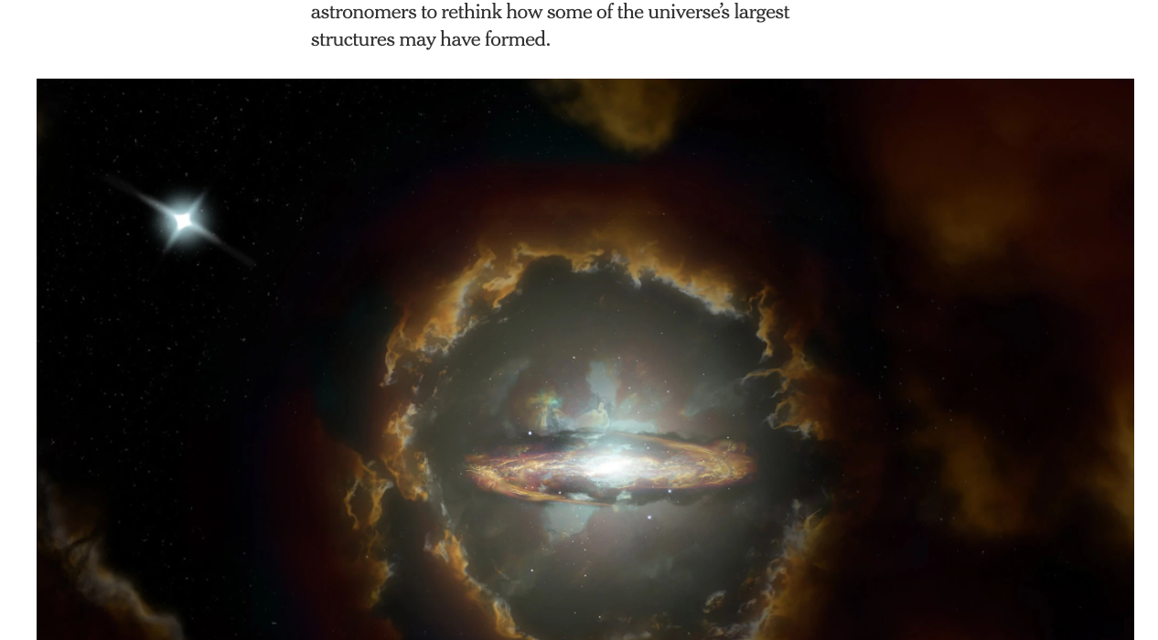 The Galaxy That Grew Up Too Fast