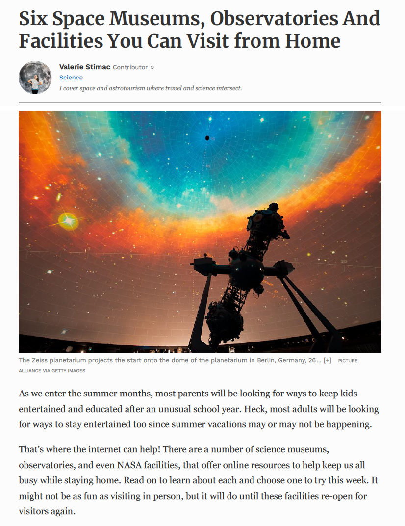 Six Space Museums, Observatories And Facilities You Can Visit from Home