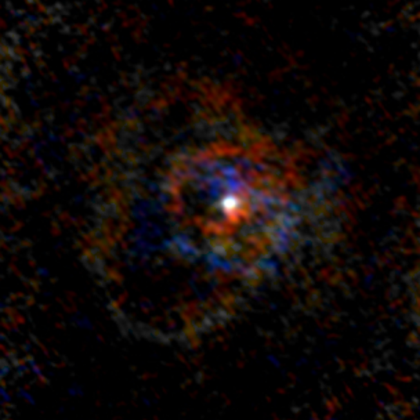 <p>Astronomers used the Atacama Large Millimeter/submillimeter Array (ALMA) to observe a set of stellar winds around aging stars and present an explanation for the mesmerizing shapes of planetary nebulae. Contrary to common consensus, the team found that stellar winds are not spherical but have a form similar to that of planetary nebulae. The team concludes that interaction with an accompanying star or exoplanet shapes both the stellar winds and planetary nebulae. The findings were published in Science.</p>
<p>This image gallery of stellar winds around cool ageing stars shows a variety of morphologies, including disks, cones, and spirals. The blue color represents material that is coming towards you; red is material that is moving away from you. Credit: L. Decin, ESO/ALMA</p>
