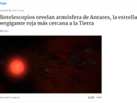 Radiotelescopios revelan atmósfera de Antares, la estrella supergigante roja más cercana a la Tierra