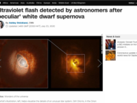 Ultraviolet flash detected by astronomers after ‘peculiar’ white dwarf supernova