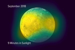 ALMA muestra impacto volcánico en la atmósfera de Io