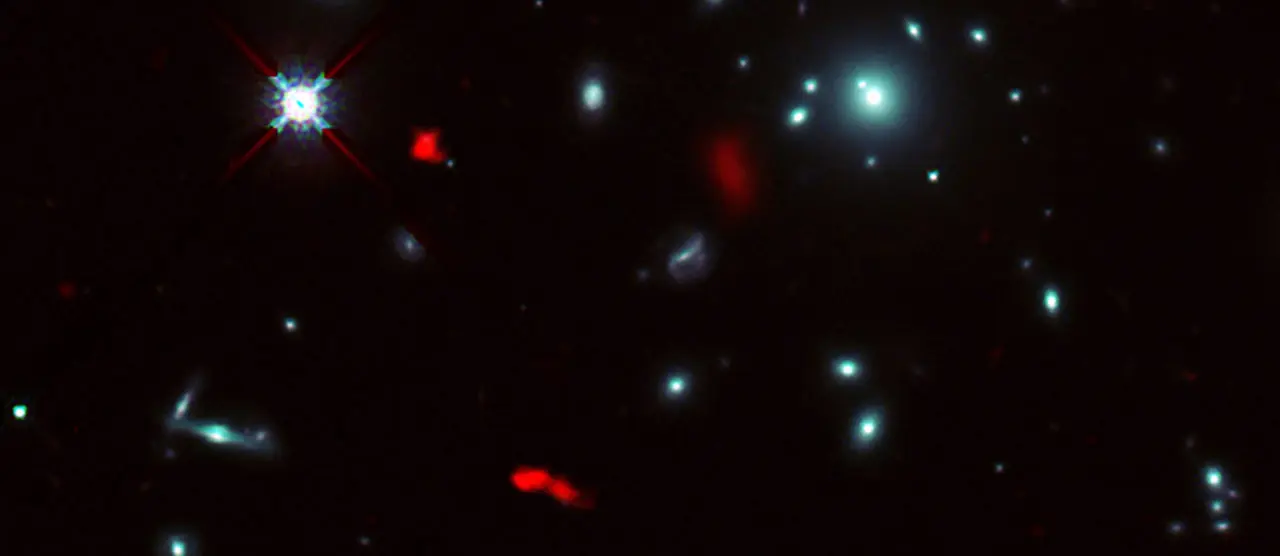 ALMA Discovers Rotating Infant Galaxy with Help of Natural Cosmic Telescope