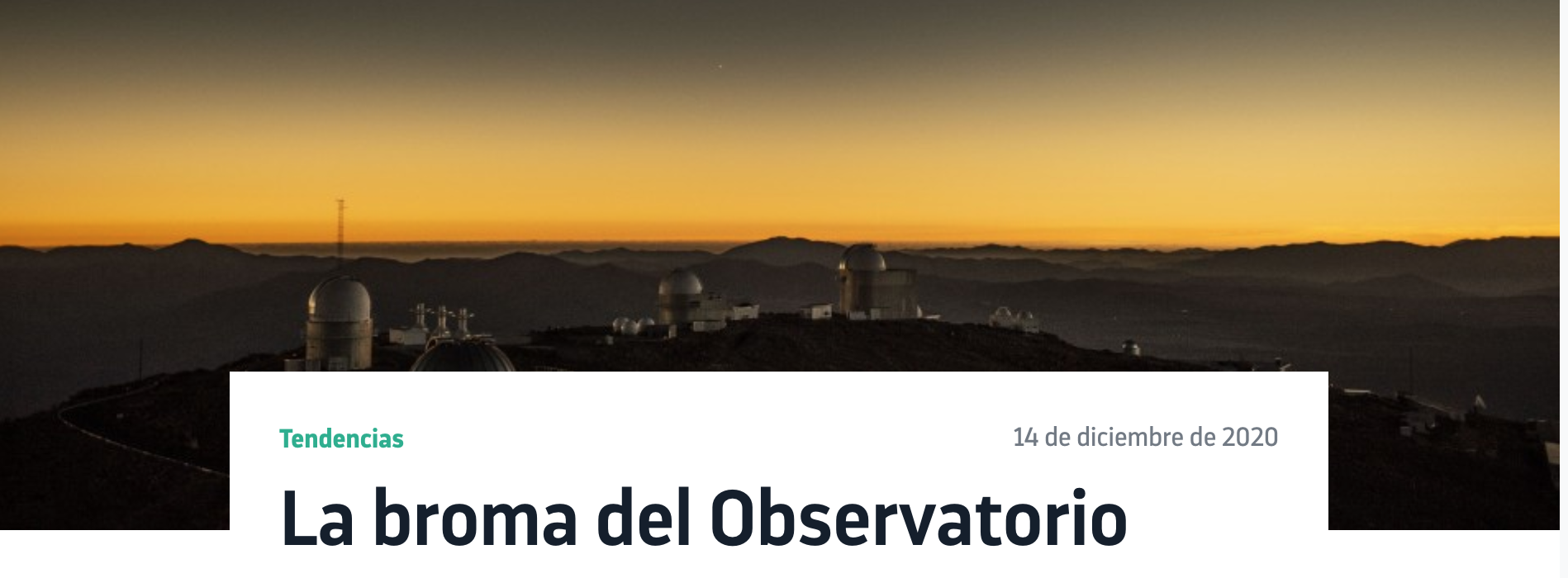La broma del Observatorio ALMA por las malas condiciones climáticas para ver el Eclipse