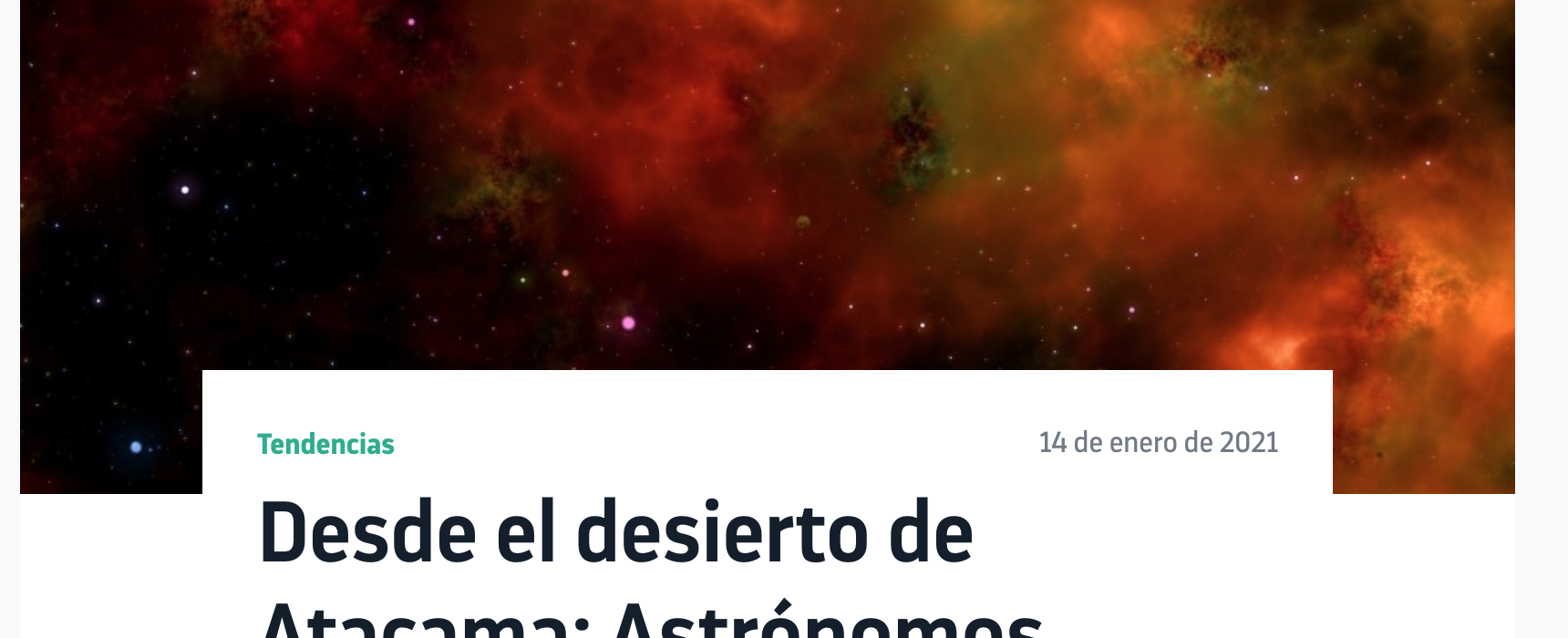 Desde el desierto de Atacama: Astrónomos observan por primera vez la muerte de una galaxia