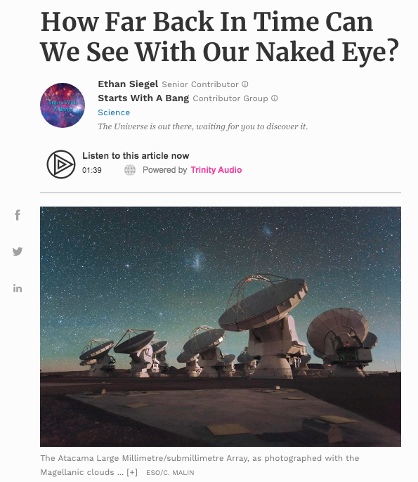 How Far Back In Time Can We See With Our Naked Eye?