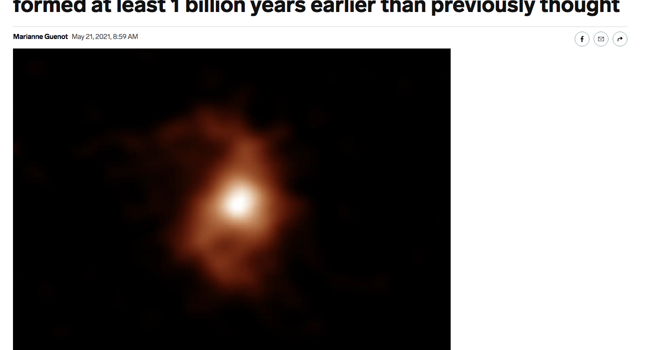 New photo shows the oldest-ever spiral galaxy, which was formed at least 1 billion years earlier than previously thought
