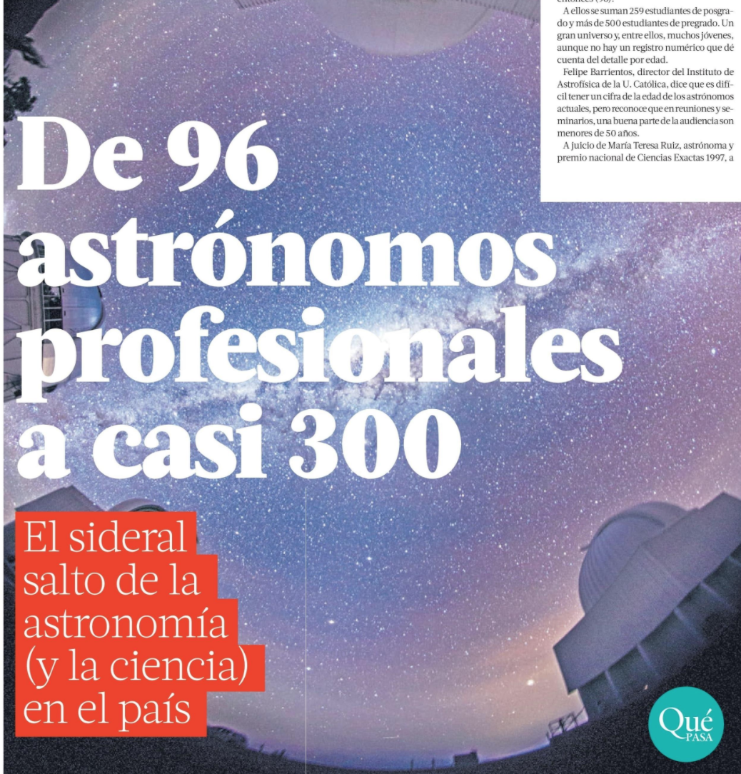 De 96 astrónomos profesionales a casi 300