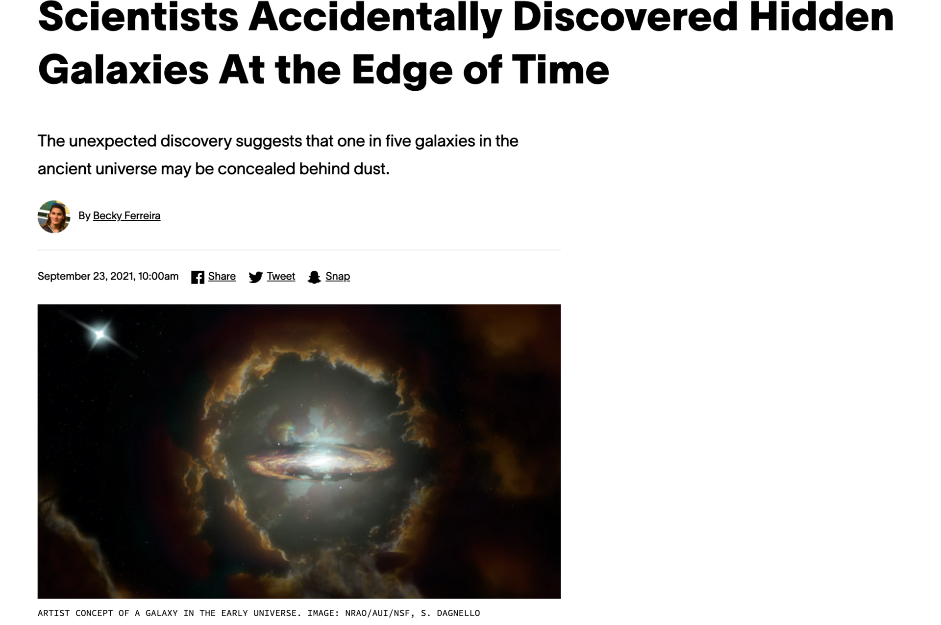 Scientists Accidentally Discovered Hidden Galaxies At the Edge of Time