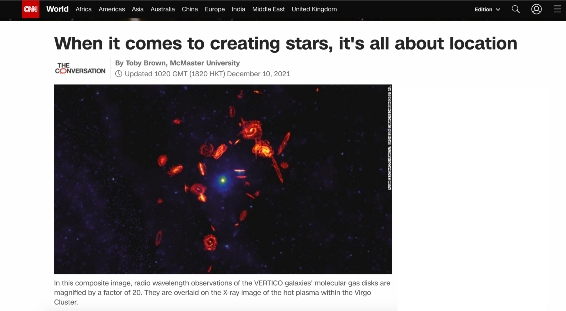 When it comes to creating stars, it's all about location