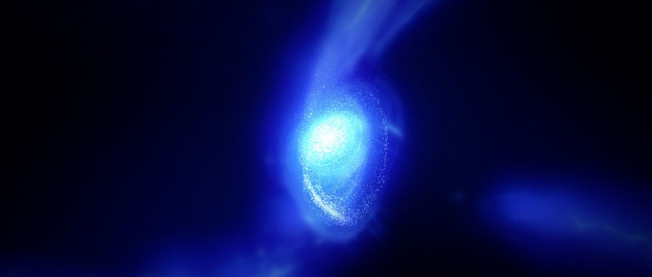 Observan galaxia empezando a girar en el Universo primitivo