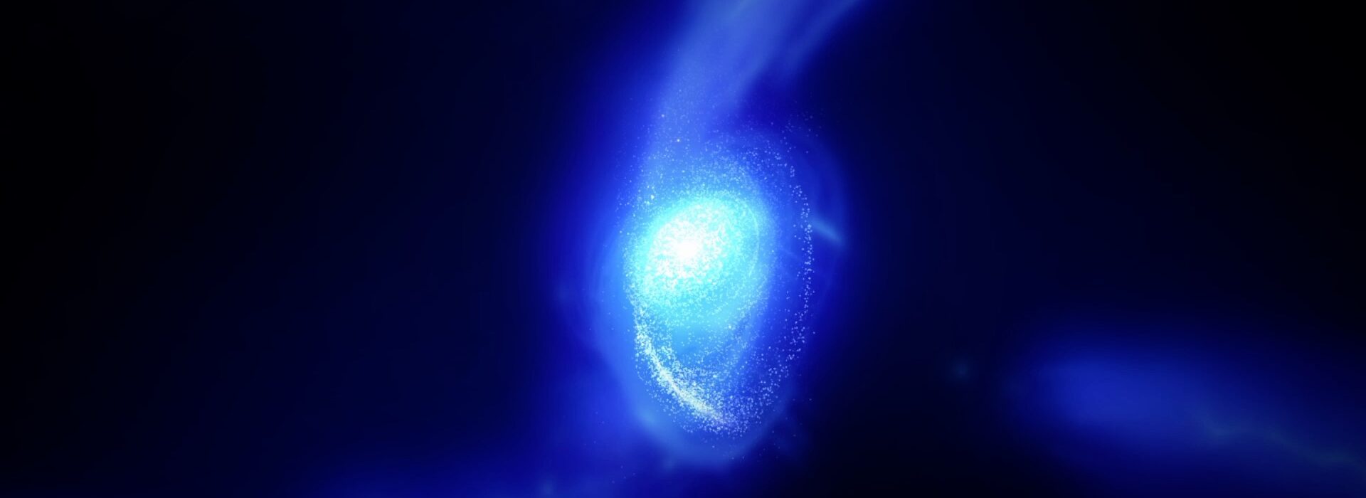 Observan galaxia empezando a girar en el Universo primitivo