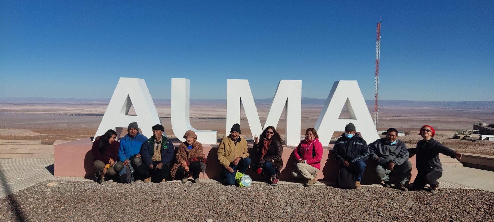 <p>Visit of the Atacama community of Coyo to the ALMA water treatment plant in search of prototypes for their puri, water, in order to grow it into fodder for their animals and replicate good examples.<br />
Credit: ALMA (ESO/NAOJ/NRAO)</p>
