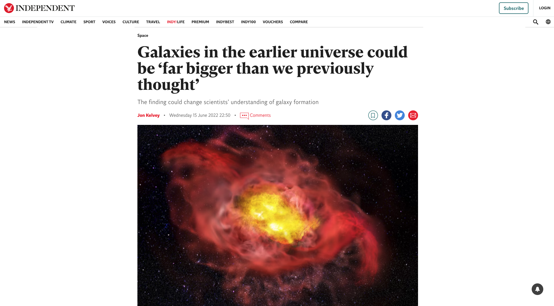 Galaxies in the earlier universe could be ‘far bigger than we previously thought’
