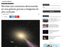 Revelan una estructura desconocida en una galaxia gracias a imágenes de alto contraste