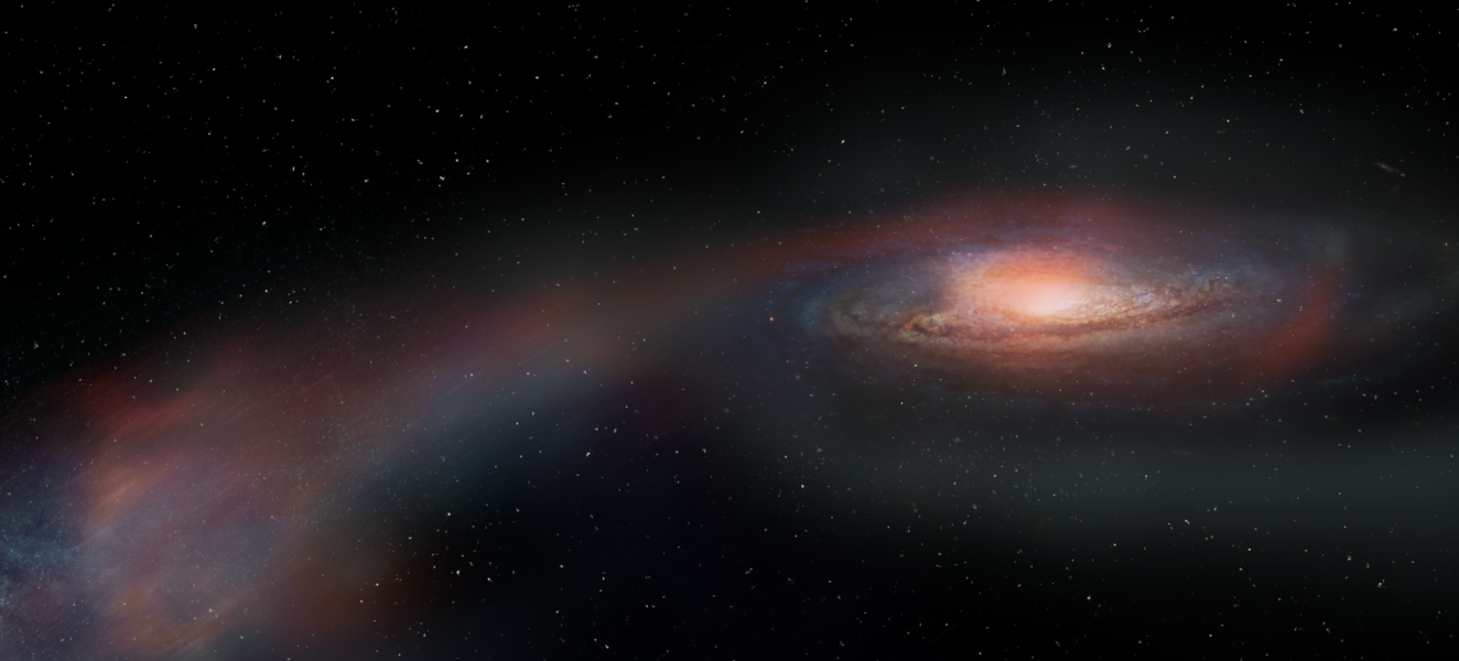ALMA es testigo de un mortal tira y afloja entre galaxias en fusión