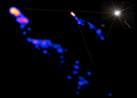 Equipo científico observa estructura central de chorro de cuásar