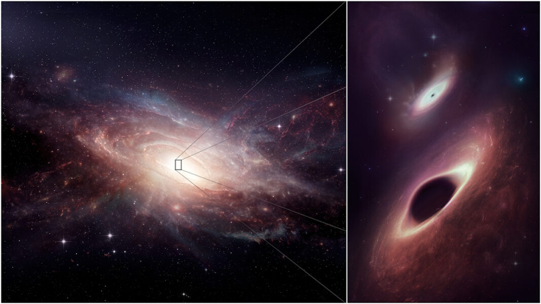 Equipo científico de ALMA detecta pareja de agujeros negros cenando juntos en galaxias cercanas en colisión 