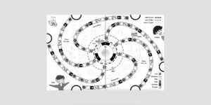 Board game "ALMAsteroids" (b/w)