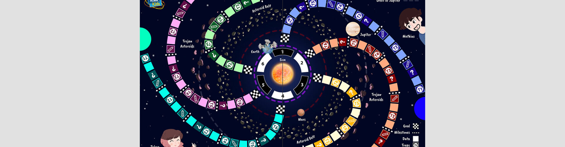 Board game "ALMAsteroids" (full color)