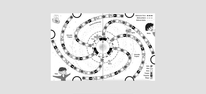 Juego de mesa "ALMAsteroides" (b/n)