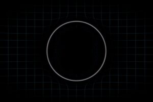 Animation of a Gravitational Lens Creating an Einstein Ring