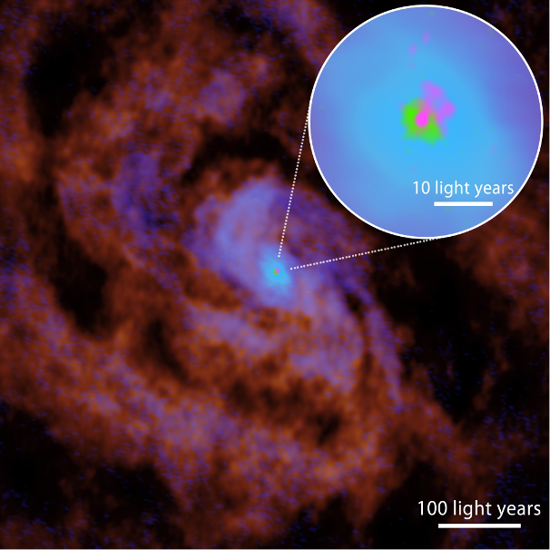 Región central de la galaxia Circinus observada con ALMA