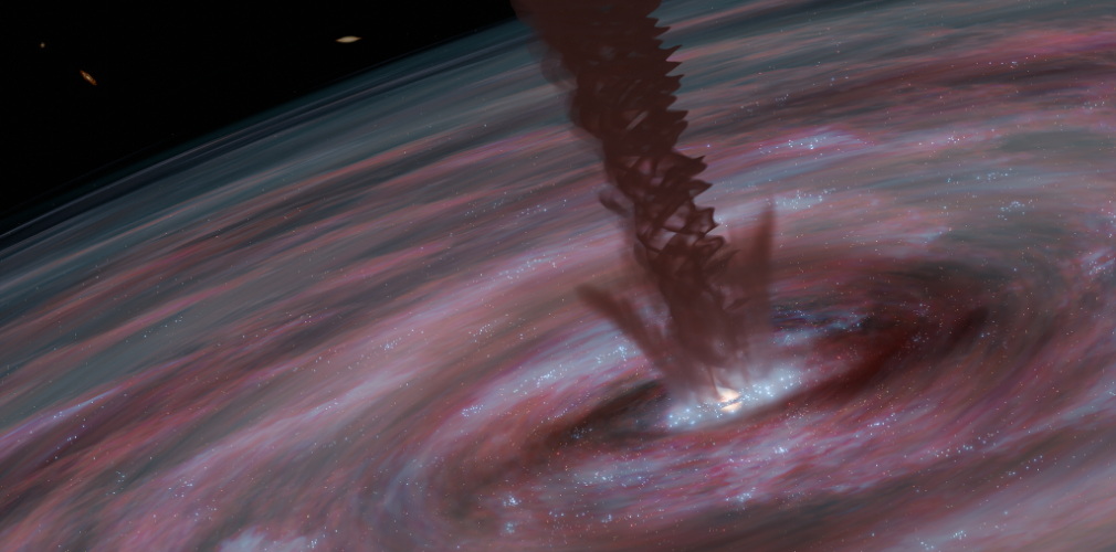 Un agujero negro supermasivo parece crecer como una estrella bebé