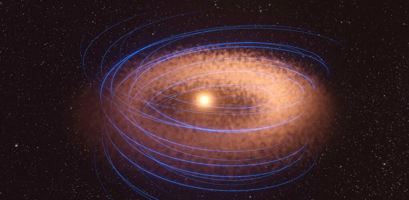 ALMA observa por primera vez un campo magnético en un disco protoplanetario  