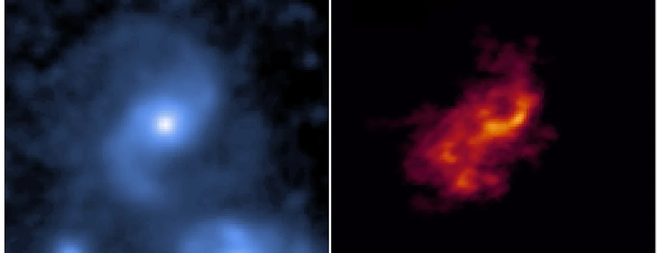 A Fierce Storm in a Giant-Barred Spiral Galaxy 11 Billion Years Ago