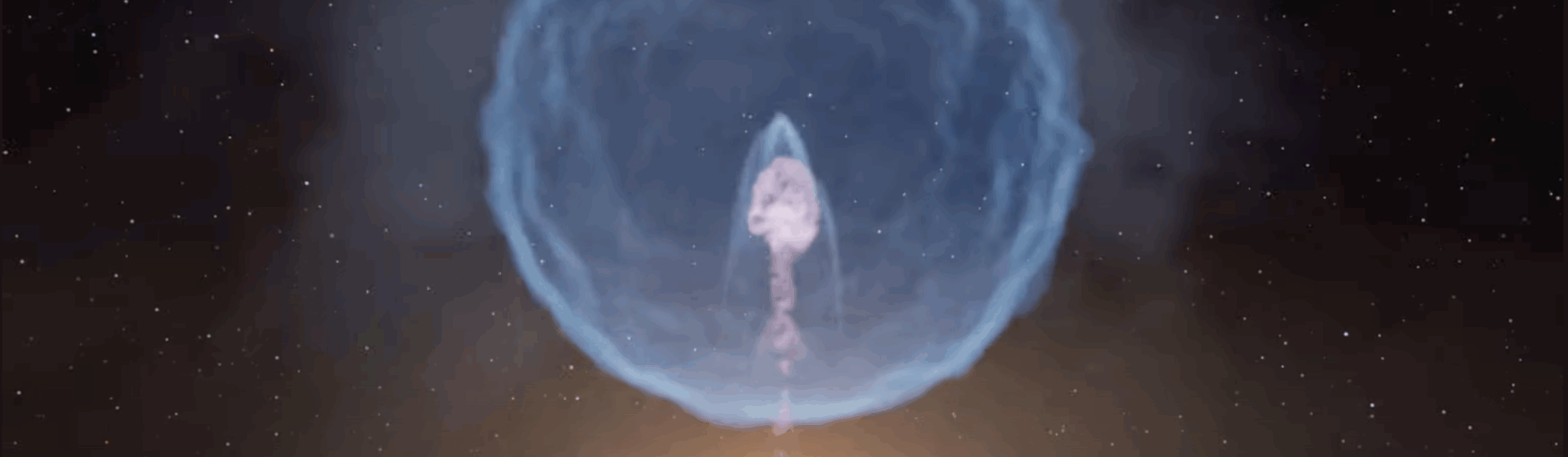Descubren en datos de ALMA un disco protoplanetario atrapado en una explosión