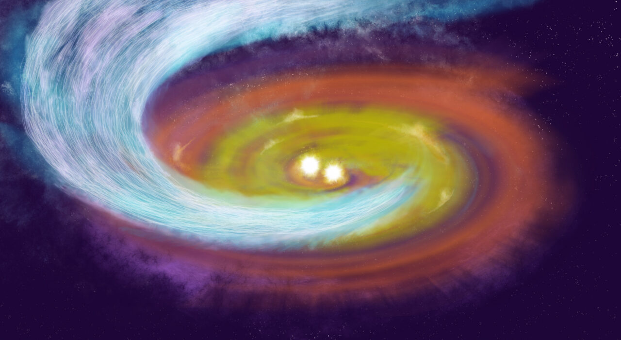 Detectan una corriente guiada por campos magnéticos que transporta material formador de estrellas hacia un sistema recién nacido en Perseo