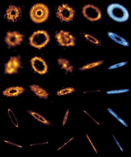 The debris discs imaged by ARKS. Credit: ALMA (ESO/NAOJ/NRAO), S. Marino, S. Mac Manamon, and the ARKS collaboration.