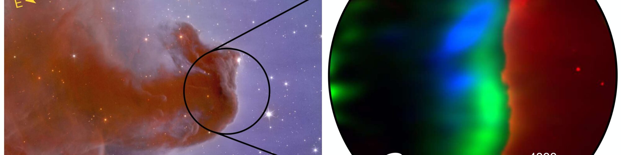 ALMA resuelve la distribución espacial de moléculas orgánicas en la nebulosa Cabeza de Caballo