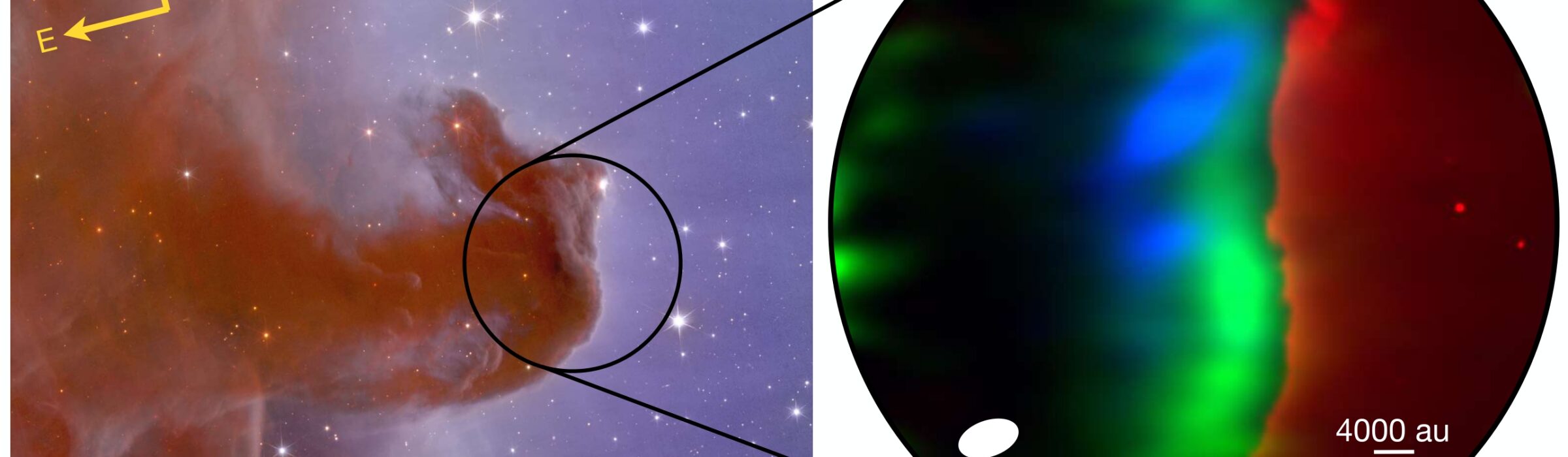 ALMA resuelve la distribución espacial de moléculas orgánicas en la nebulosa Cabeza de Caballo