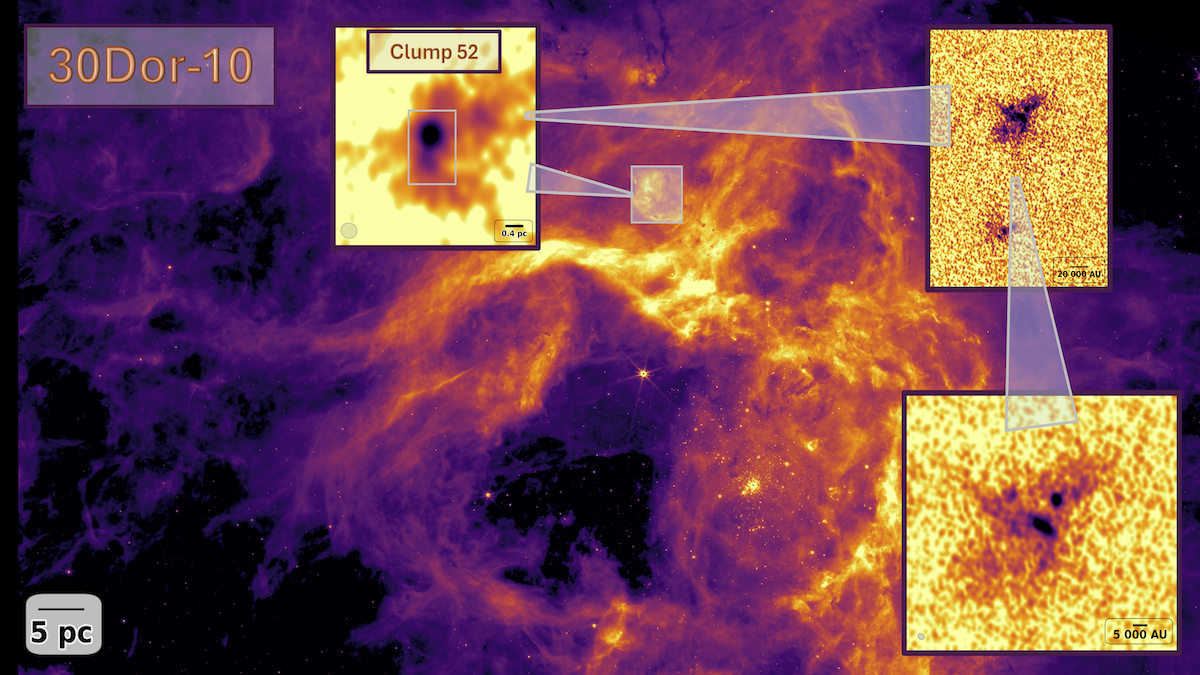 ALMA es testigo del nacimiento de estrellas más allá de la Vía Láctea