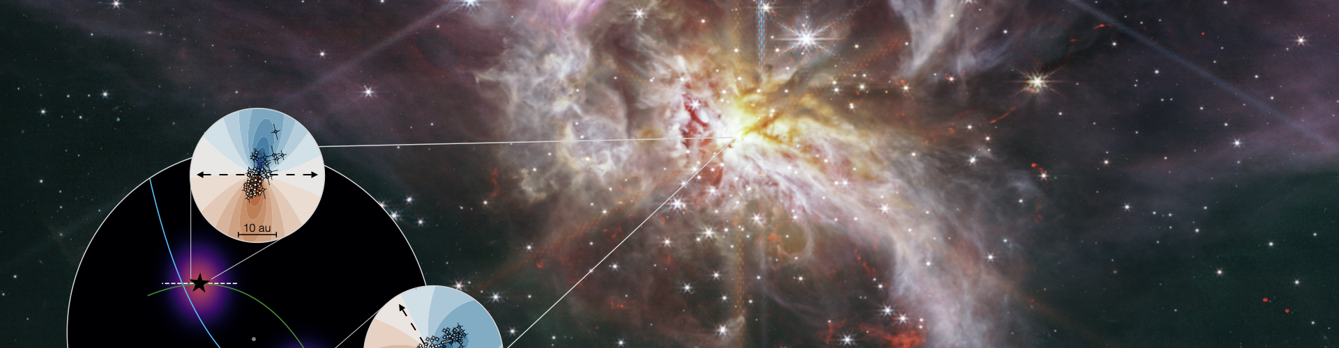 ALMA observa en tiempo real cómo se ensambla un sistema binario masivo